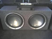 two 12" kenwood subs, 2000watt kenwood amp. (Most definitely missed)