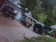 my buddy's k5, s10, bravada, and my blazer