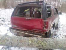 the tree that almost ended the blazer!