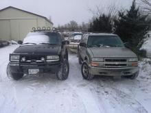 My Z beside a stock blazer I picked up for parts
