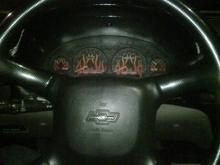 nu image flame gauges n grant carbon fiber steering wheel