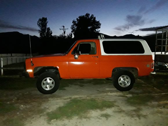 I painted it orange so I can find it in the snow bank.... 