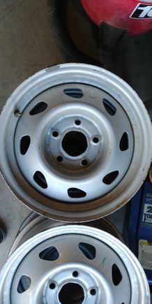 Rims are getting sand blasted, and painted black