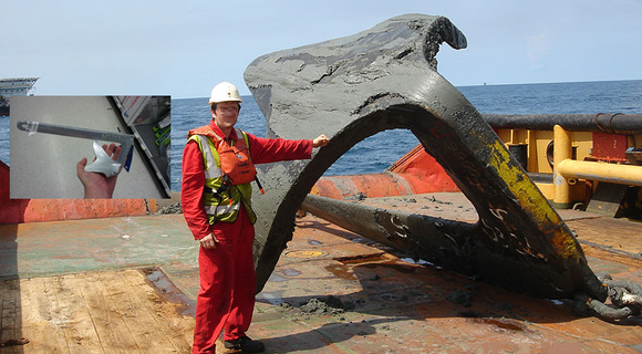 The large version of this "Bruce" anchor is used to hold oil rigs in place.
