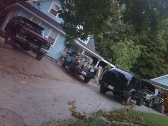 my buddy's k5, s10, bravada, and my blazer
