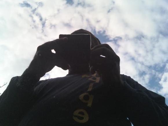 Taking a pic of the reflection in the hood