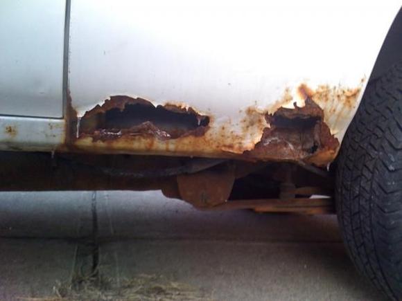 terrible rocker...gonna start cutting of welding when it warms up....