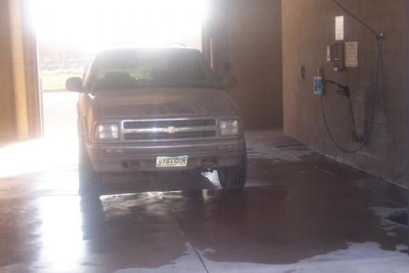 Appleton Oct 22, 2011- Stopped at a car wash to get the mud out of the wheels and brakes.