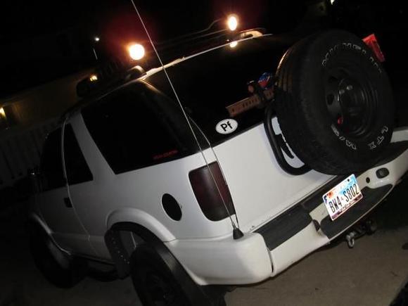 Installed rear spotlights