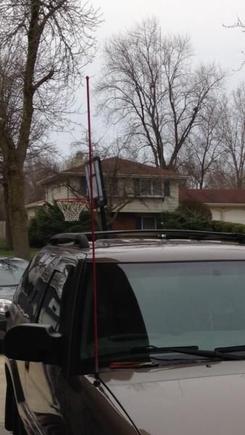 image, replaced my stock radio antenna
For a 4 foot cb antenna that I painted red,
Works great!:)