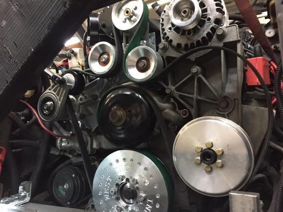 INNOVATORS WEST PULLEY SYSTEM 10% OVERDRIVE CRANK BALANCER  AND 3.5 S/C PULLEY