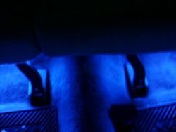 Blue leds under the back seat