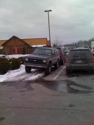 Another pic of the olive garden parking spot :D