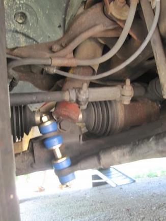 First repair/ change made..... one bolt was completely gone the other was so corroded that i had to cut it off. Tightened up my steering so much