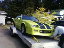 Towing my Iroc.. Till it's street legal. 800 bucks