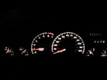 Gauges at night