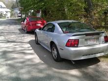 my friend daves 05 gto and my 00 mustang