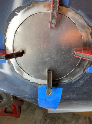 Filler panel prepared for welding 