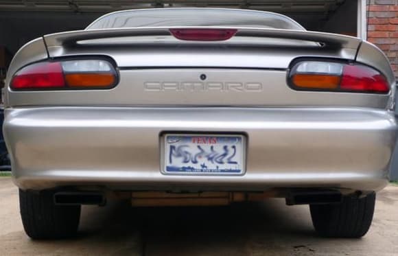 2000 v6 from rear. finally got the dealer logo and the Z28 logos the previous owner put on off... like the clean look.