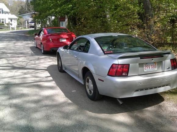 my friend daves 05 gto and my 00 mustang