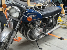 79 GS550. Strapped down to pull tank damage on rt side after incident during transport (damage not visible). 2017