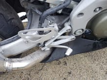 broken foot peg and brake lever
