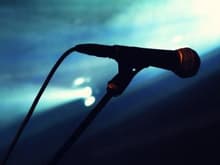 Cool pic of a mic on stage