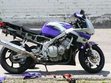 Fairings off for some oil change and maintenance.