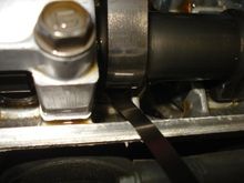 shim under the valve