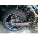 back wheel back on the swing arm..
