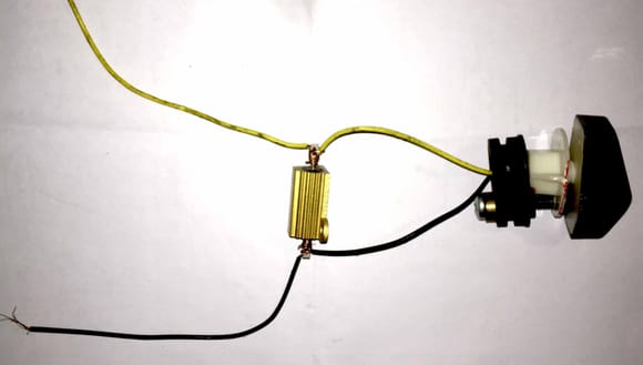 LED winker, ballast resistor parallel