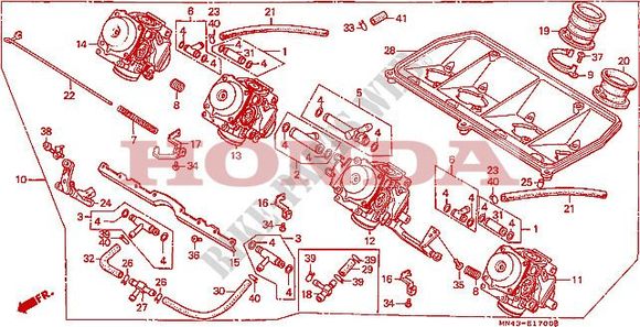 Diagram of carbs. Missing Tee piece of number 27