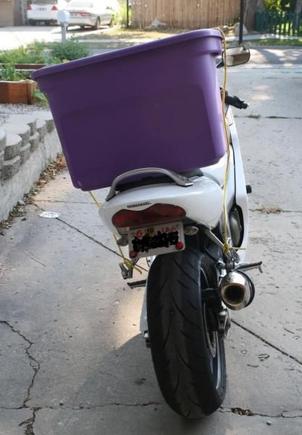 Making fun of someone asking "What is the best luggage" for their sport bike. This one is great for carrying clothing and blankets.