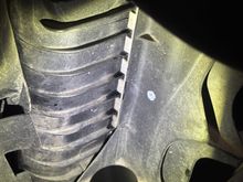 Here you can see some coolant seeping on the driver side side tank. 