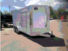 A BigHorn 7x16x7high upgraded trailer.  