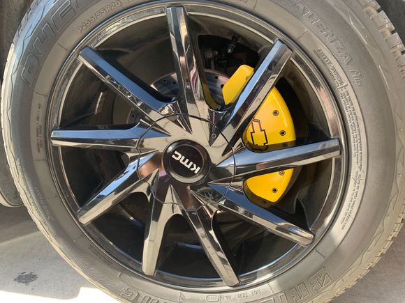 Better look at 20” KMC custom factory drilled Wheels