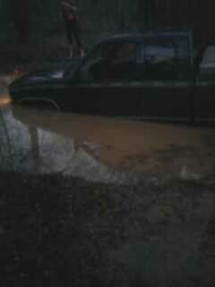 This is a truck in trouble