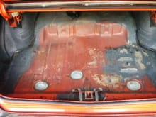 Original trunk spatter paint application