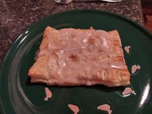 Better late than never.  Just out of the oven, fresh strawberry and cream cheese turnovers with a light glaze icing!  Just delicious!