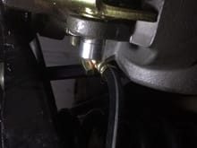 caliper end of brake hose
