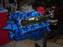 1976 "L" marine engine block with Ka heads, Holley Street Dominator intake, 70 W-30 cam. Ready to replace K code 350.