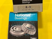 These are the A9 bearings from National. All replacement bearings are a tapered style where the original bearings for BOP rear ends previously used a cylinder type bearing which was much less sensitive to the end play issues I'm currently fighting.