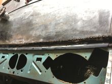 new rear window piece in the weld process