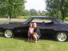 Here i am with the next owner of this beauty and she already knows what the car is and what motor  Samantha is four