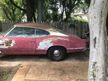 70 Cutlass S body solid  floors/ trunk . NO front clip or  drive-train installed. 