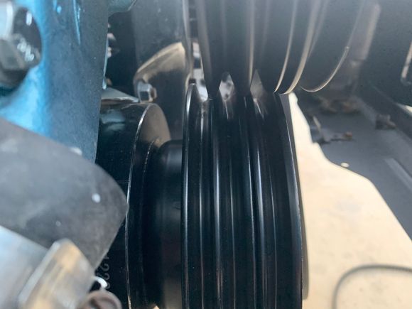 Close up. Its about a half to 3/4 groove off. 