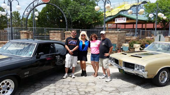 Matt, Linda Vaughn, Laura & Jeff at 2015 CarCraft Nationals.