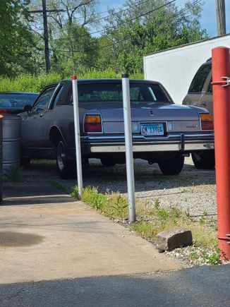 Olds delta 88 coupe (81-84 i believe?) at a shop near my house.  Sometimes the cars here pop up for sale so ill be paying attention 