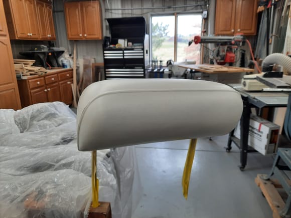 Had to re-dye the drivers side headrest. I didn't like how the dye took before. Pre-coating with the right primer is key to good paint adhesion.