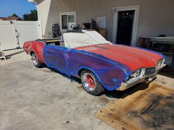 Did front suspension/steering restore. New shocks, springs, and front disc conversion. Starting on the rear this weekend. Was really hoping to see the build sheet on top the gas tank, but no luck. His dad did a repaint and some lower quarter patches. During the painting, he took off the cowl tag, and I'm hoping his kids find it in the garage when they get to it. The vin reads 344, so that's the only thing I have right now. 